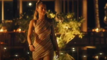 Missoni Mare Striped Crochet-Knit Mini Dress worn by Molly Paradice as seen in Made in Chelsea (S30E01)