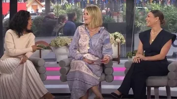 Chaleco a rayas de Zara usado por Melissa como se ve en Today with Jenna & Friends el 22 de septiembre de 2025
