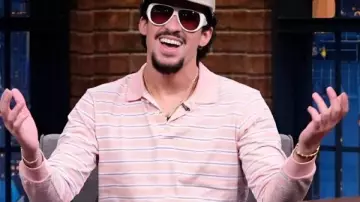 Late Night with Seth Meyers S12 Bad Bunny Shirt worn by Bad Bunny in Late Night with Seth Meyers