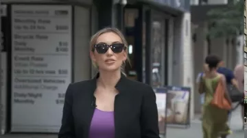 Anne Klein Crepe Open Front Jacket worn by Kelly O'Grady as seen in CBS Mornings on September 21, 2025