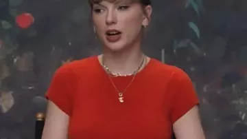 The Life of a Showgirl Reformation Sweater worn by Taylor Swift in Swifties spot 'Reputation' Easter eggs in Taylor's latest look