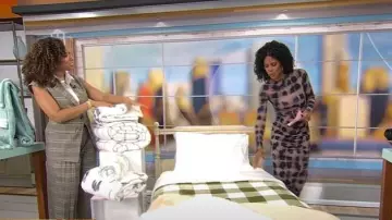 Robe Suboo Shibori portée par Adriana Diaz vue dans CBS Mornings le 23 septembre 2025