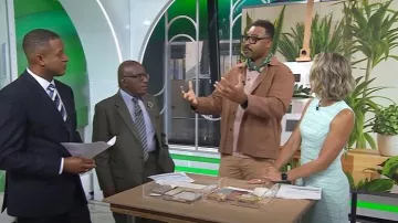 Veste de corvée Faherty Comfort Twill portée par Hilton Carter comme on le voit dans Today le 23 septembre 2025