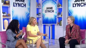 Oscar de la Renta Jacquard Eyelet Fit-&Flare Dress worn by Jenna Bush Hager as seen in Today on September 23, 2025