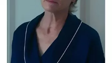 The Girlfriend 2025 Laura Sanderson Blue Robe worn by Laura (Robin Wright) in The Girlfriend (S01)