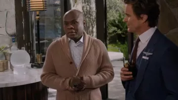 Reiss Winters Ribbed Shawl Collar Cardigan worn by Arthur Broussard (Nathan Lee Graham) as seen in Mid-Century Modern (S01E06)