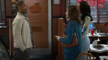 Sam Edelman Christy Woven Leather Shoulder Bag worn by Ashley Morgan (Jen Jacob) as seen in Beyond the Gates (S01E127)