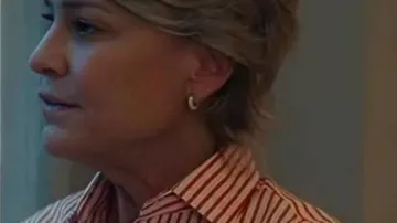 The Girlfriend Red Striped Shirt worn by Laura (Robin Wright) as seen in The Girlfriend (S01E05)