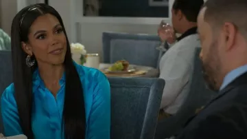 Alexis Bittar Liquid Lucite Large Wave Hoop Earrings worn by Dani Dupree (Karla Cheatham Mosley) as seen in Beyond the Gates (S01E128)