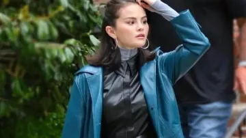 Only Murders in the Building S05 Selena Gomez Blue Coat worn by Mabel Mora (Selena Gomez) in Only Murders in the Building (S05)