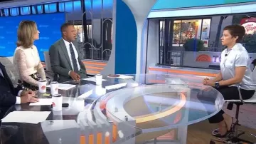 Vince Silk Polo worn by Stephanie Gosk as seen in Today on September 24, 2025