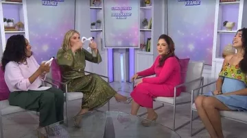 Reiss Orla Wide Leg Pleated Cargo Trousers worn by Sheinelle Jones as seen in Today on September 24, 2025