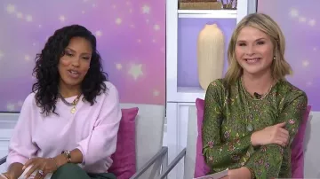 Vestido Veronica Beard Gemma usado por Jenna Bush Hager como se ve en Today with Jenna & Friends el 24 de septiembre de 2025