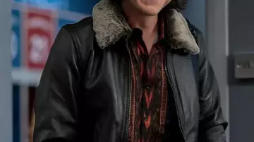 Dani Rojas Tv Series Ted Lasso Black Leather Jacket worn by Dani Rojas (Cristo Fernández) in Ted Lasso (S02)