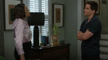 Theory Tailor Short Sleeve Polo worn by Bradley 'Smitty' Smith (Mike C. Manning) as seen in Beyond the Gates (S01E129)