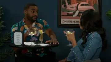 Amiri Billiards Bowling Shirt worn by Andre Richardson (Sean Freeman) as seen in Beyond the Gates (S01E132)