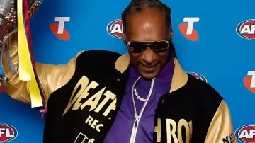 Snoop Dogg 2025 Grand Final Entertainment Media Opportunity Jacket in the music video Snoop Dogg Drops West Coast Anthems: “Nuthin’ But a ‘G’ Thang” & “The Next Episode” | BET Awards '25