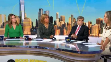 3.1 Phillip Lim Honeycomb Stitch Viscose Polo worn by Rebecca Jarvis as seen in Good Morning America on September 24, 2025