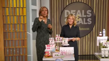 Jason Wu Floral Cardigan Dress worn by Robin Roberts as seen in Good Morning America on September 24, 2025