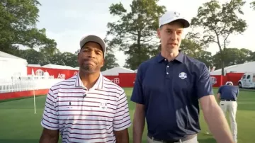 Casquette de camionneur New Era U.S. Ryder Cup Stretch-Snap portée par Michael Strahan, comme on le voit dans Good Morning America le 25 septembre 2025