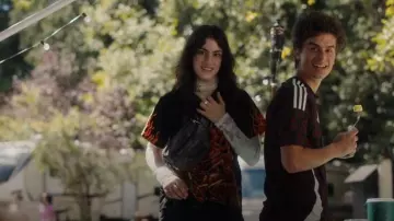 Silver Point 90s Y2k Shirt Men's Medium Black Flames Grunge Guy Fieri worn by Zero (Lilli Kay) as seen in Stick (S01E06)