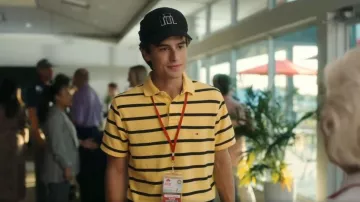 Tommy Hilfiger Striped Pure Cotton Polo Collar T Shirt worn by Santi (Peter Dager) as seen in Stick (S01E09)