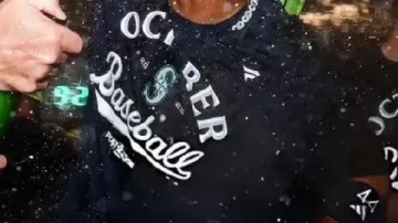 October Baseball Shirt worn by Eugenio Suárez in MARINERS POSTCAST: Seattle Mariners FINALLY LOSE AT HOME vs. Los Angeles Dodgers