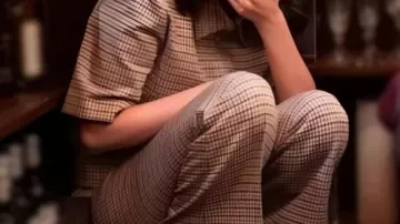 Houndstooth Plaid Polo Top worn by Mabel Mora (Selena Gomez) in TV Series Only Murders In The Building S05