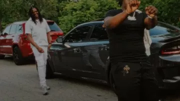 Velentino Grey & Silver MS 2960 Sneakers worn by Young Nudy in Baby Drill - Slight Dub (Official Video) feat. 21 Savage & Young Nudy