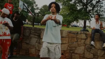 A-COLD-WALL* Short cargo en marbre blanc porté par 21 Savage dans Baby Drill - Slight Dub (Official Video) feat. 21 Savage & Young Nudy