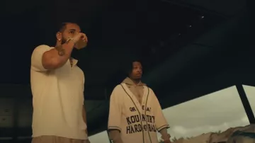 Loewe Grey Anagram Flowers Hoodie worn by 21 Savage in Drake, 21 Savage - Spin Bout U