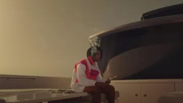 Short Sergio Tacchini White Mosiac porté par 21 Savage à Drake, 21 Savage - Spin Bout U