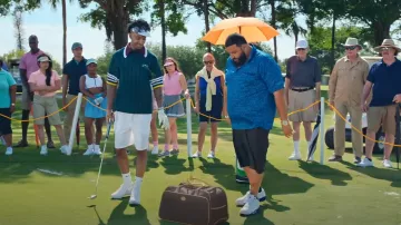 Short de tennis doublé blanc Lacoste porté par 21 Savage dans DJ Khaled - LET IT GO (Official Music Video) avec Justin Bieber, 21 Savage