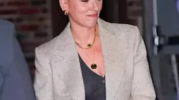 Scarlett Johansson NYC 2025 Blazer