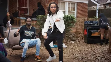 Nike Air Force 1 Low White portée par YBN Nahmir dans YBN Nahmir - Opp Stoppa (feat. 21 Savage) [Clip Officiel]