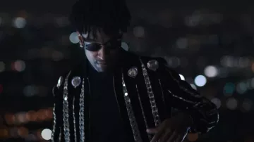 Saint Laurent Black Velvet Jukebox Jacket worn by 21 Savage in 21 Savage - ball w/o you (Official Video)