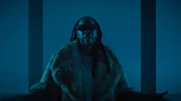 Givenchy Beige Oversized Faux Fur Double Breasted Coat worn by 2 Chainz in 2 Chainz, Lil Wayne, USHER - Transparency