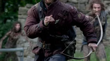 Veste en coton marron de Jamie (Aaron Taylor-Johnson) dans 28 ans plus tard