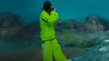Balenciaga Neon Yellow & Grey 3B Sports Icon Pantalones de chándal usados por Lil Wayne en 2 Chainz, Lil Wayne, USHER - Transparencia