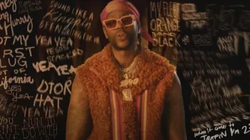 Marni Orange Shearling Knit Stripe Vest worn by 2 Chainz in 2 Chainz - Kingpen Ghostwriter ft. Lil Baby