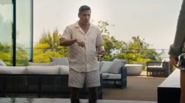 Oas Relaxed Fit Altascuba Crochet Shirt worn by Jason as seen in High Potential (S02E02)