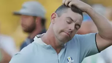 Team Europe Ryder Cup 2025 Polo T-Shirt worn by Winona Ryder in Team Europe Winning Press Conference | 2025 Ryder Cup