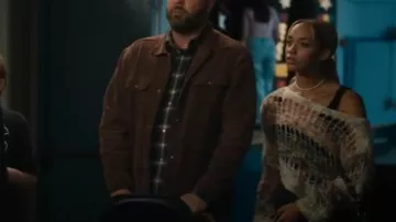 Bdg Women's Stripe Open Stitch Sweater worn by Ava (Amirah J) as seen in High Potential (S02E02)