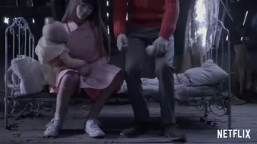 The sneakers of Violet Baudelaire in The Disastrous Adventures of the orphans Baudelaire