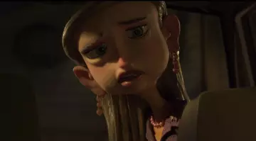 The true face of Sandra Babcock (Leslie Mann) in The Strange power of Norman