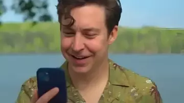 Brian Jordan Alvarez English Teacher S02 Palm Tree Shirt worn by Evan Marquez (Brian Jordan Alvarez) as seen in English Teacher (S01)