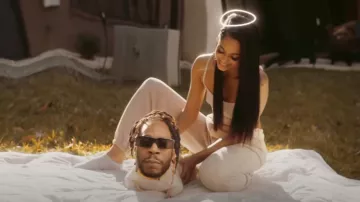 Gafas de sol rectangulares Balenciaga Black Blow usadas por 2 Chainz en 2 Chainz - Área gris