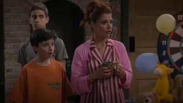 Damson Madder Florie Stripe Cotton Pajama Se worn by Giada Russo (Mimi Gianopulos) as seen in Wizards Beyond Waverly Place (S02E03)