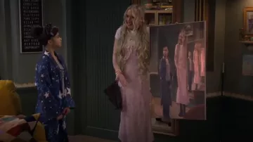 Wild Fable Light Pink Ruffle Maxi Dress worn by Piper (Freya Skye) as seen in Wizards Beyond Waverly Place (S02E03)
