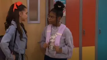 Miss Selfridge Knit Cat Bow Sweater worn by Winter (Taylor Cora) as seen in Wizards Beyond Waverly Place (S02E04)